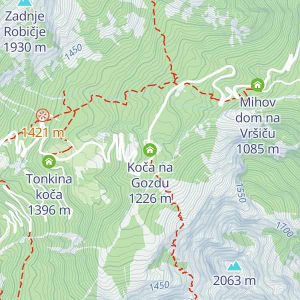 Map of Koča na Gozdu