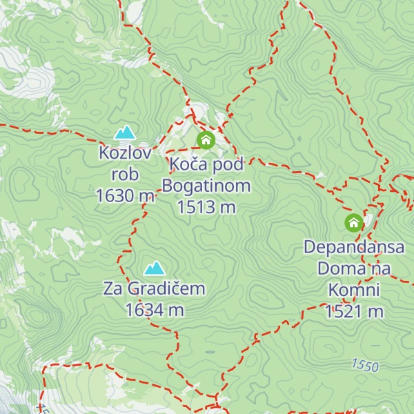 Map of Difovski vrh