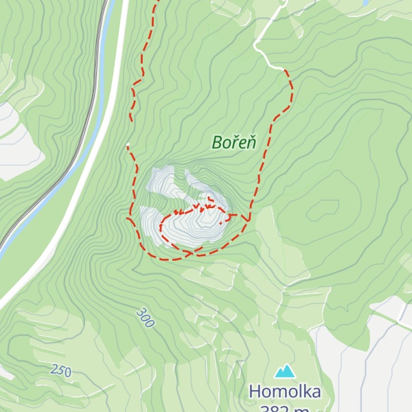 Map of Bořeň