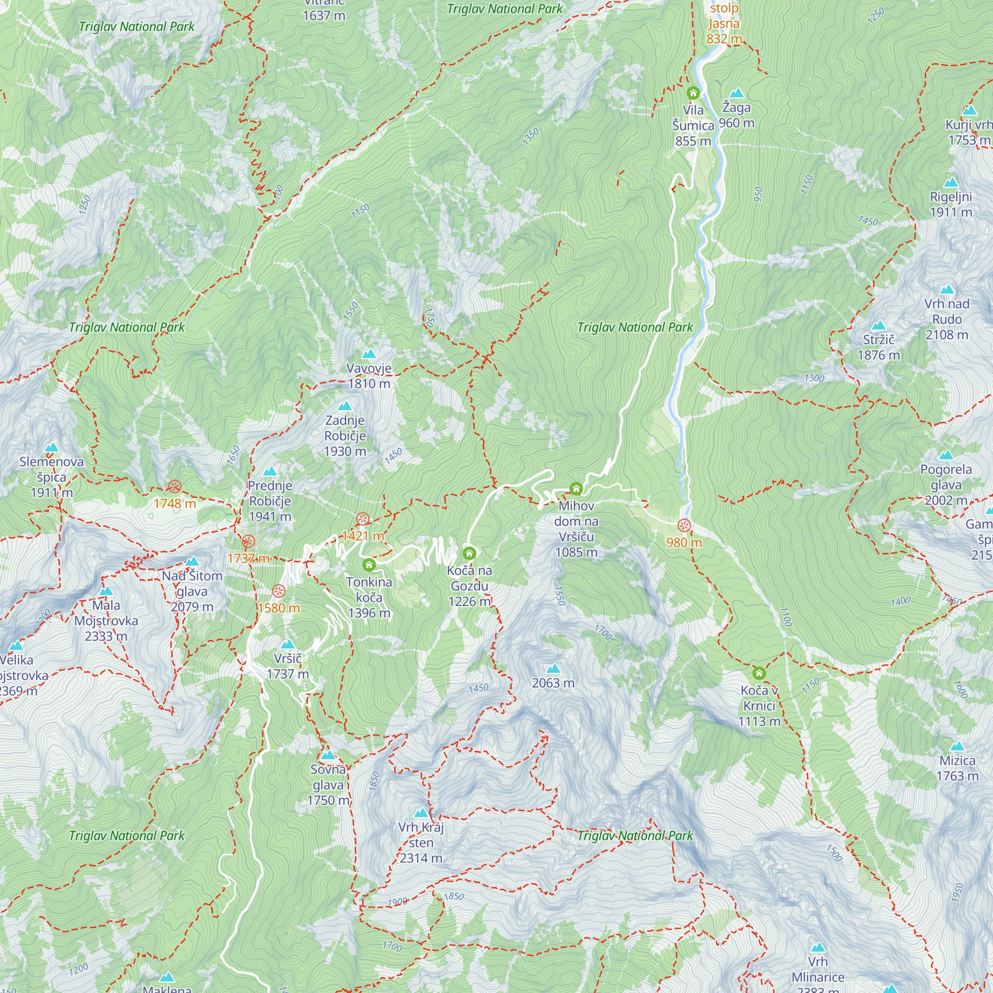 Slavčevo domovanje map