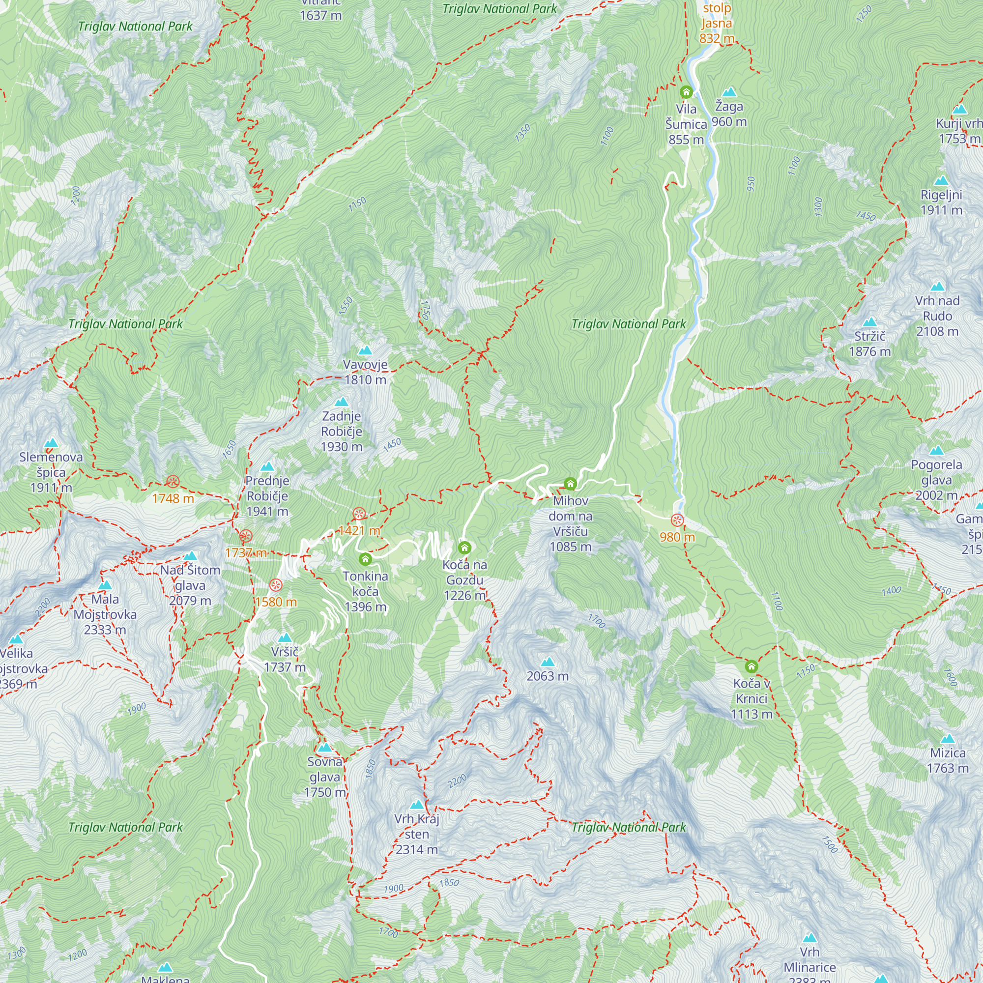 Slavčevo domovanje map