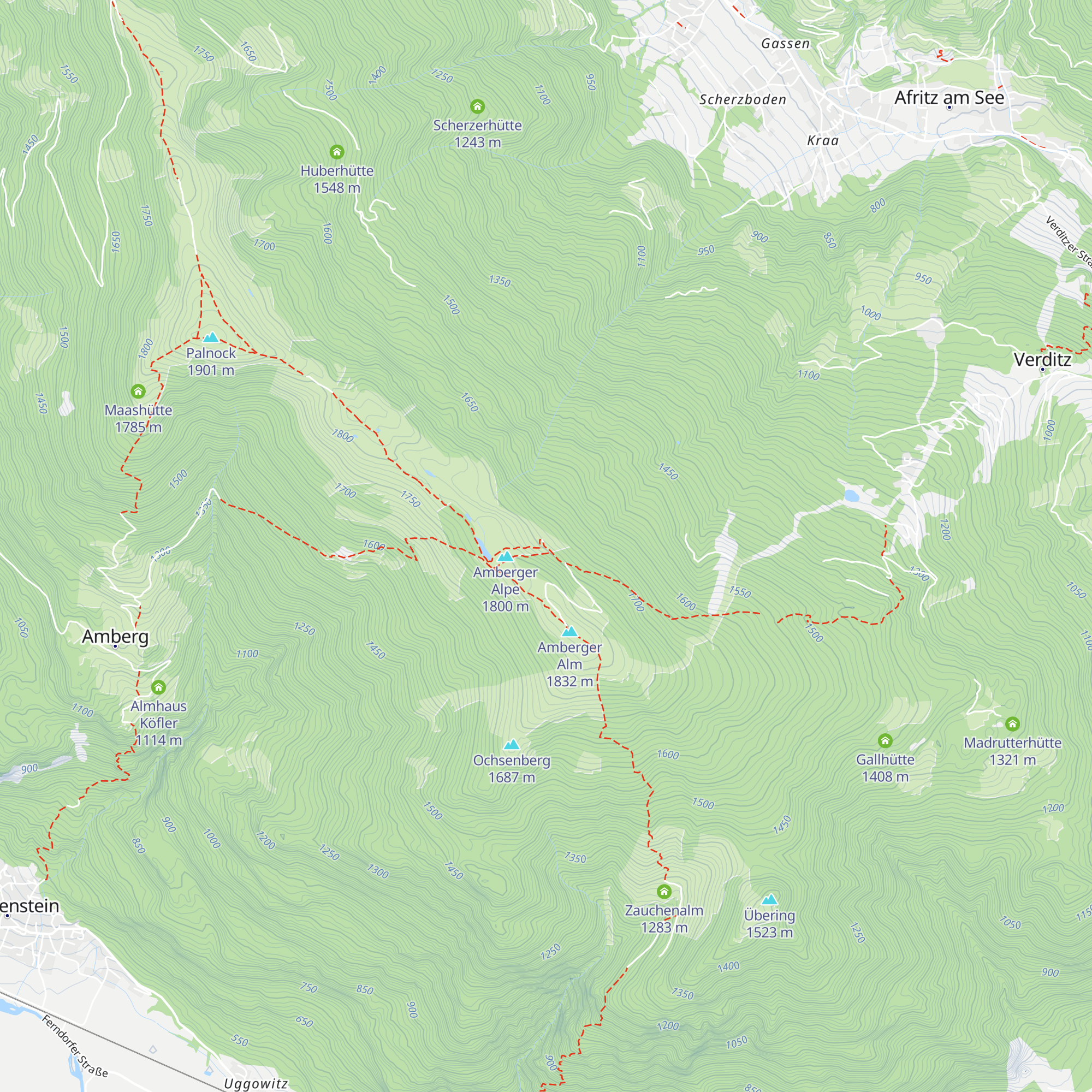 Schwarzseehütte map