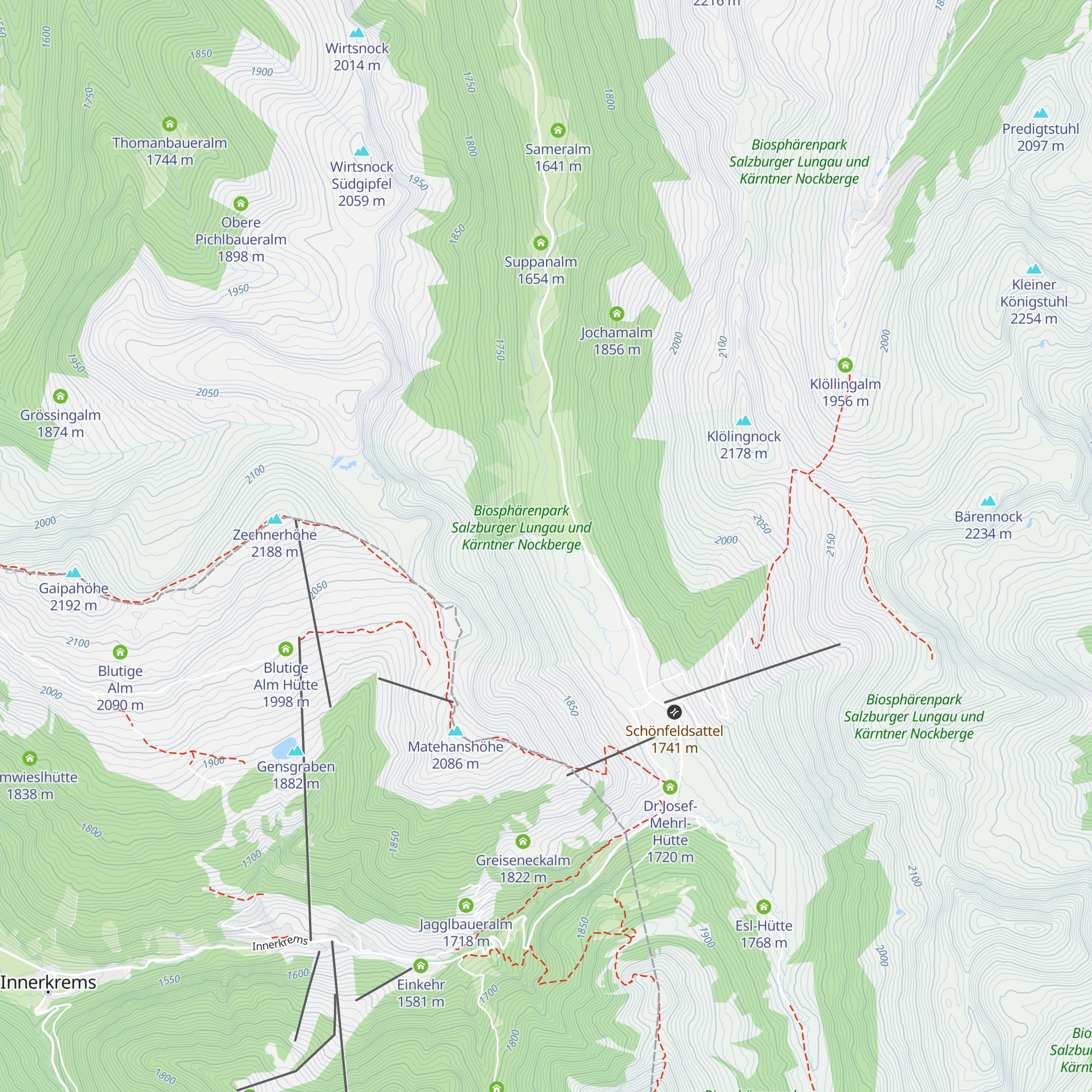 Davidlhütte map