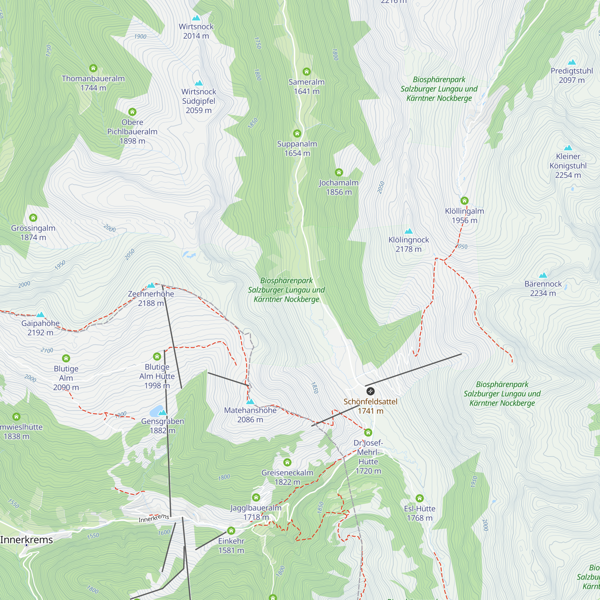 Davidlhütte map