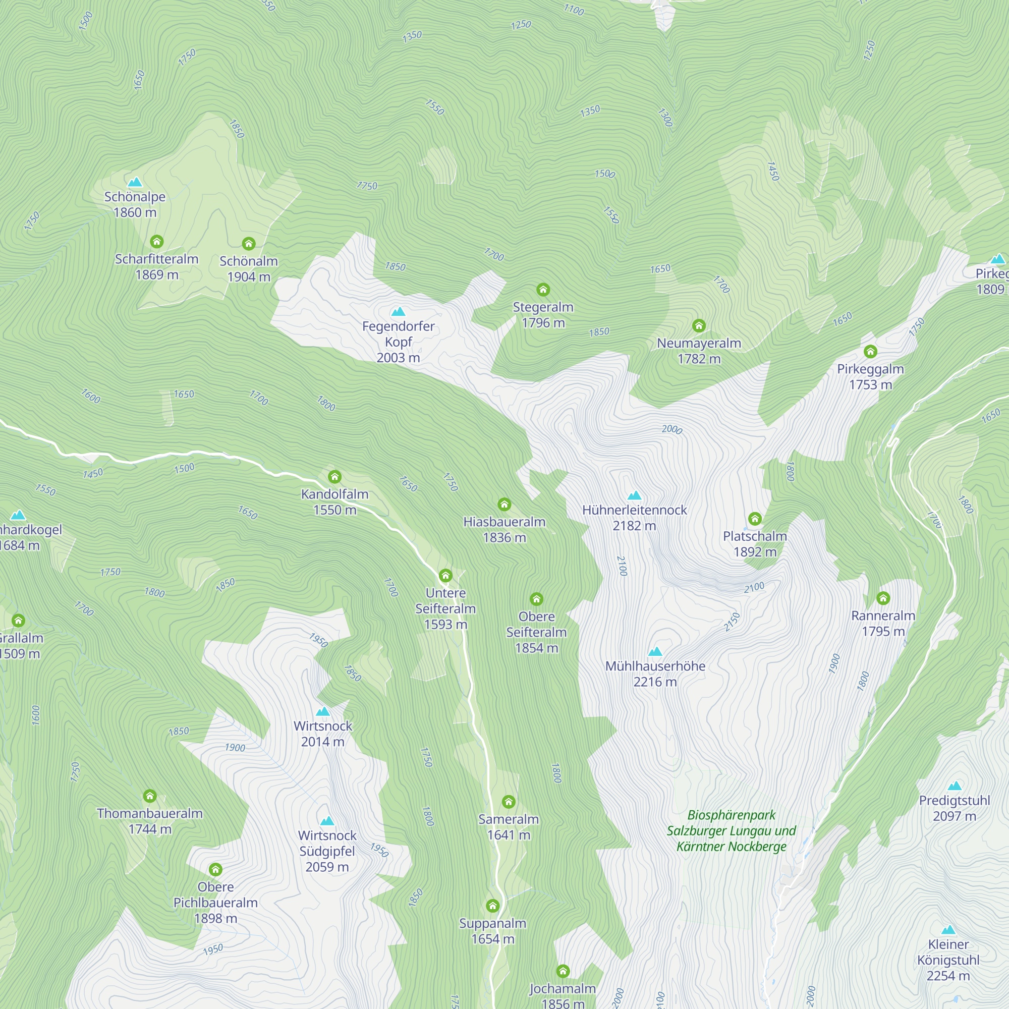 Hiasbaueralm map