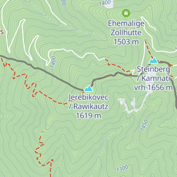 Map of Jerebikovec / Rawikautz
