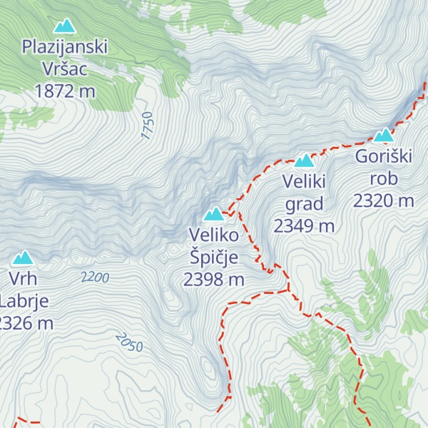 Map of Veliko Špičje