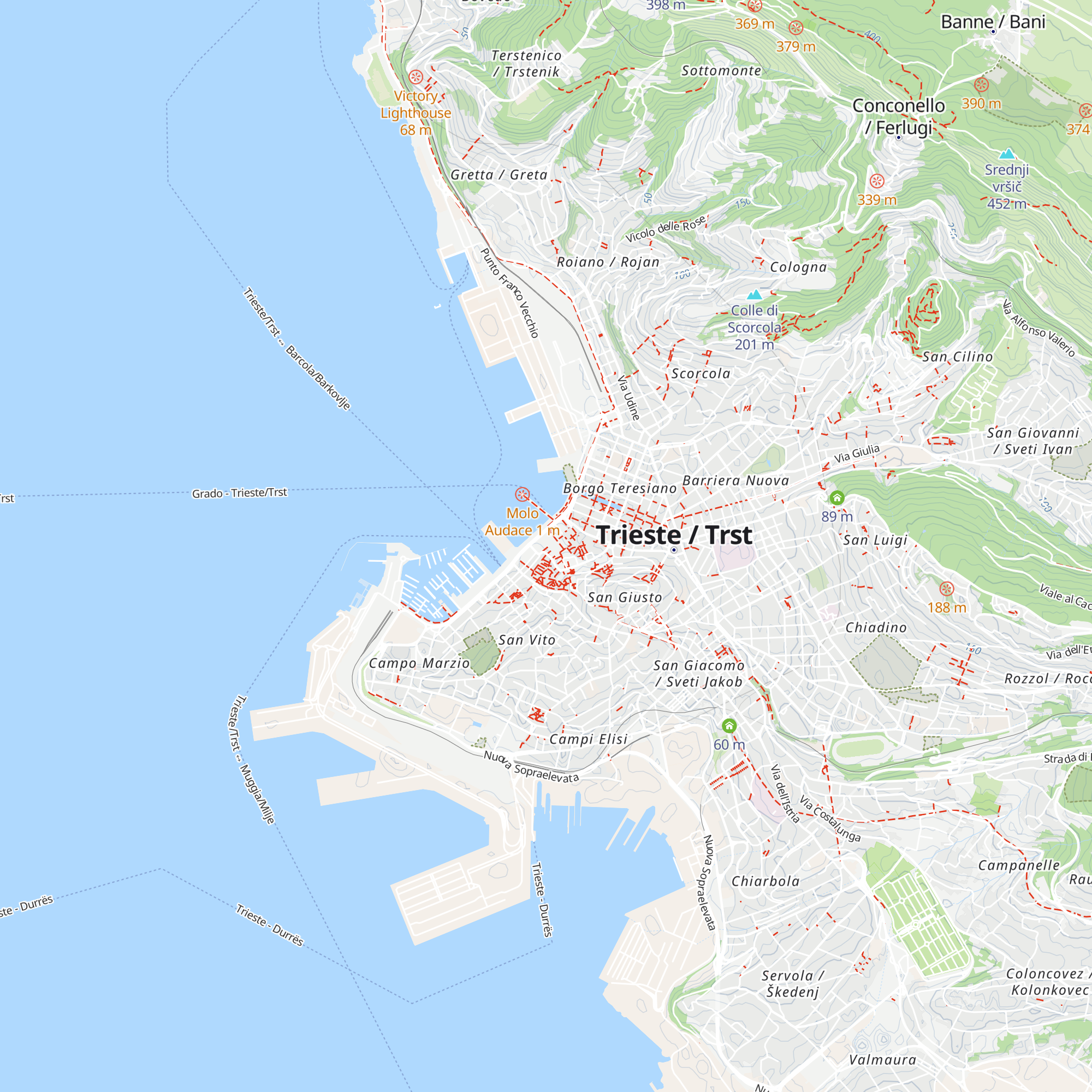 Trieste Infopoint PromoTurismoFVG map