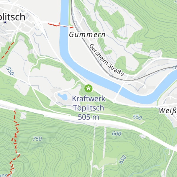 Map of Kraftwerk Töplitsch