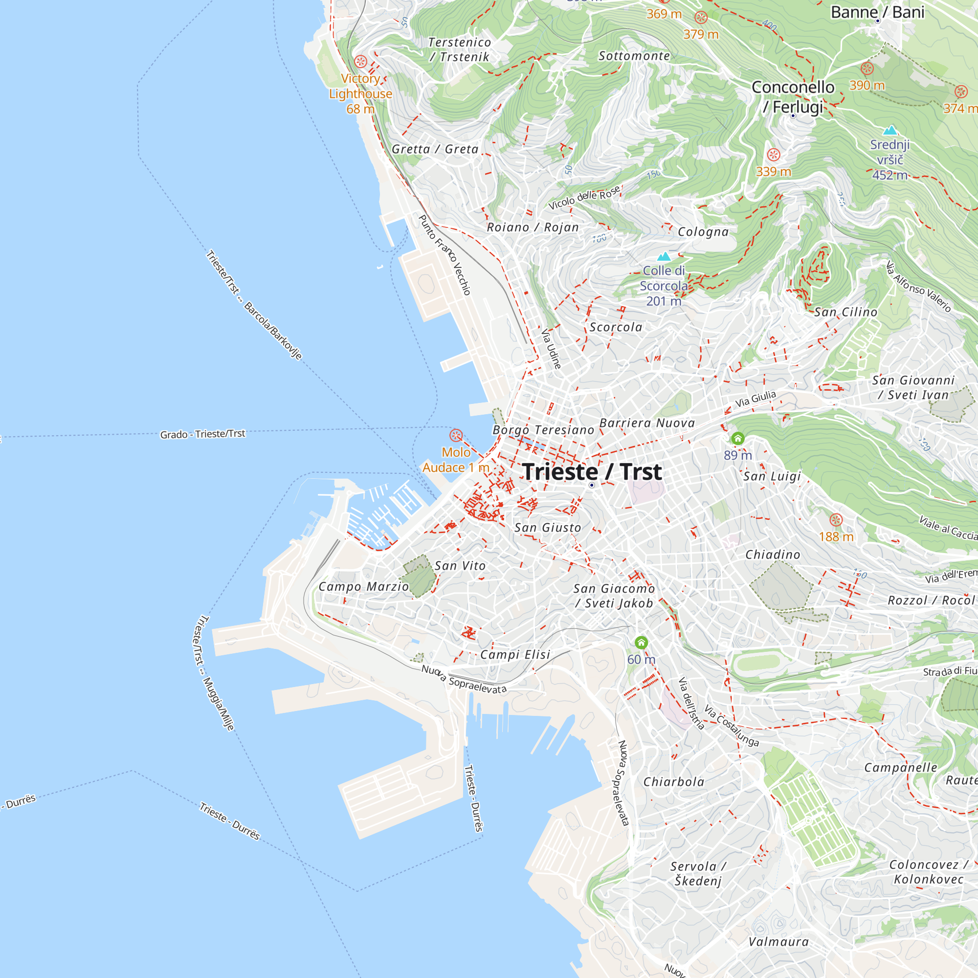 Infopoint Trieste map