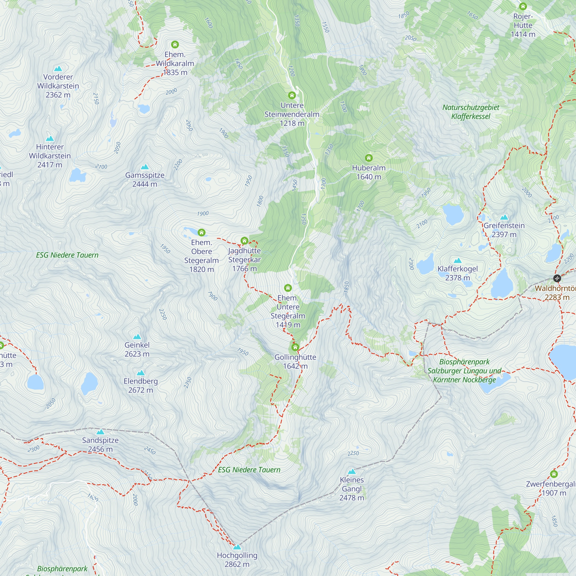 Ehem. Untere Stegeralm map