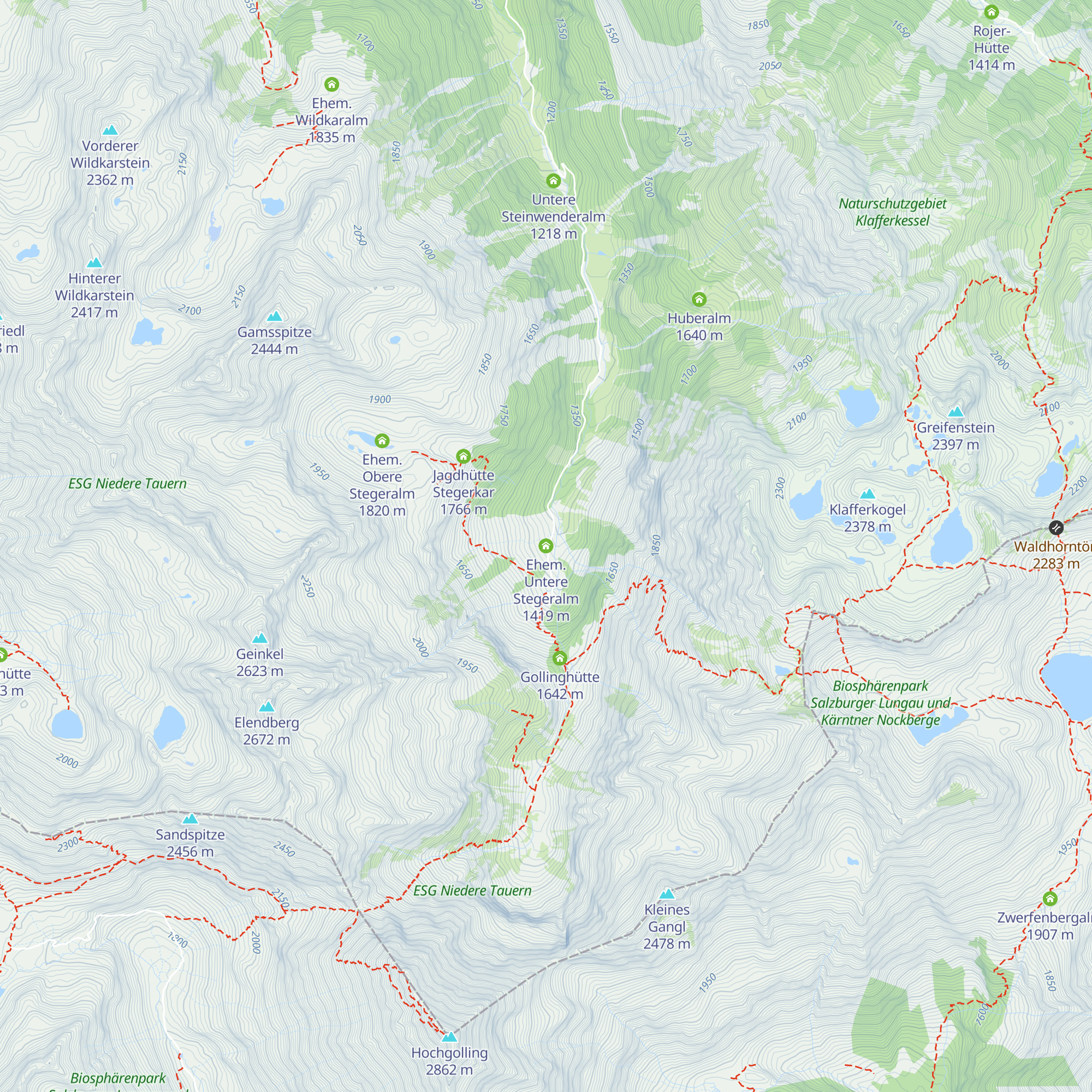 Ehem. Untere Stegeralm map
