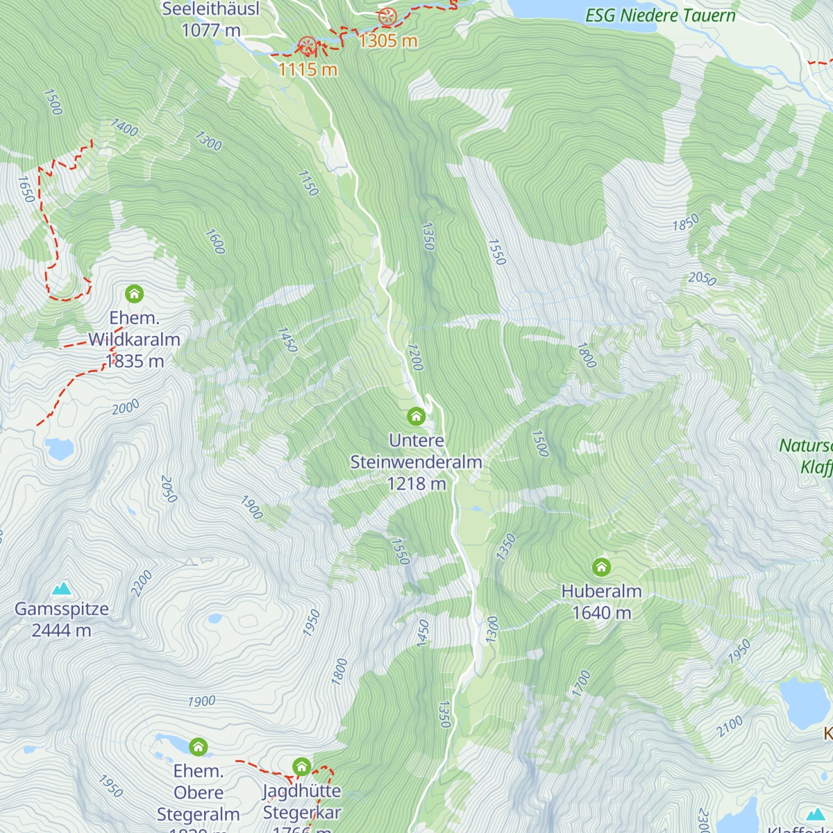 Untere Steinwenderalm map