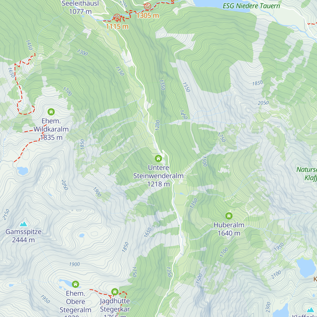 Untere Steinwenderalm map