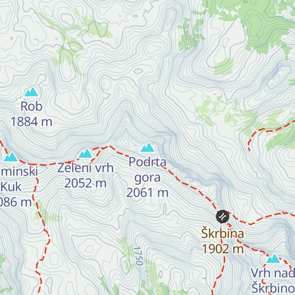 Map of Podrta gora