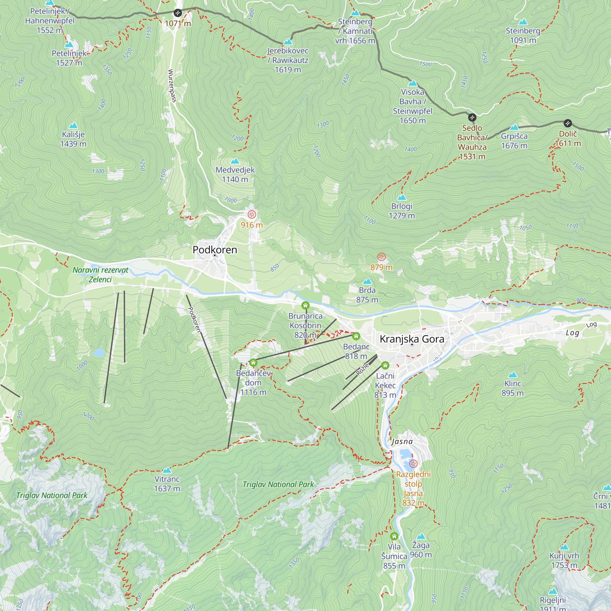 Brunarica Kosobrin map