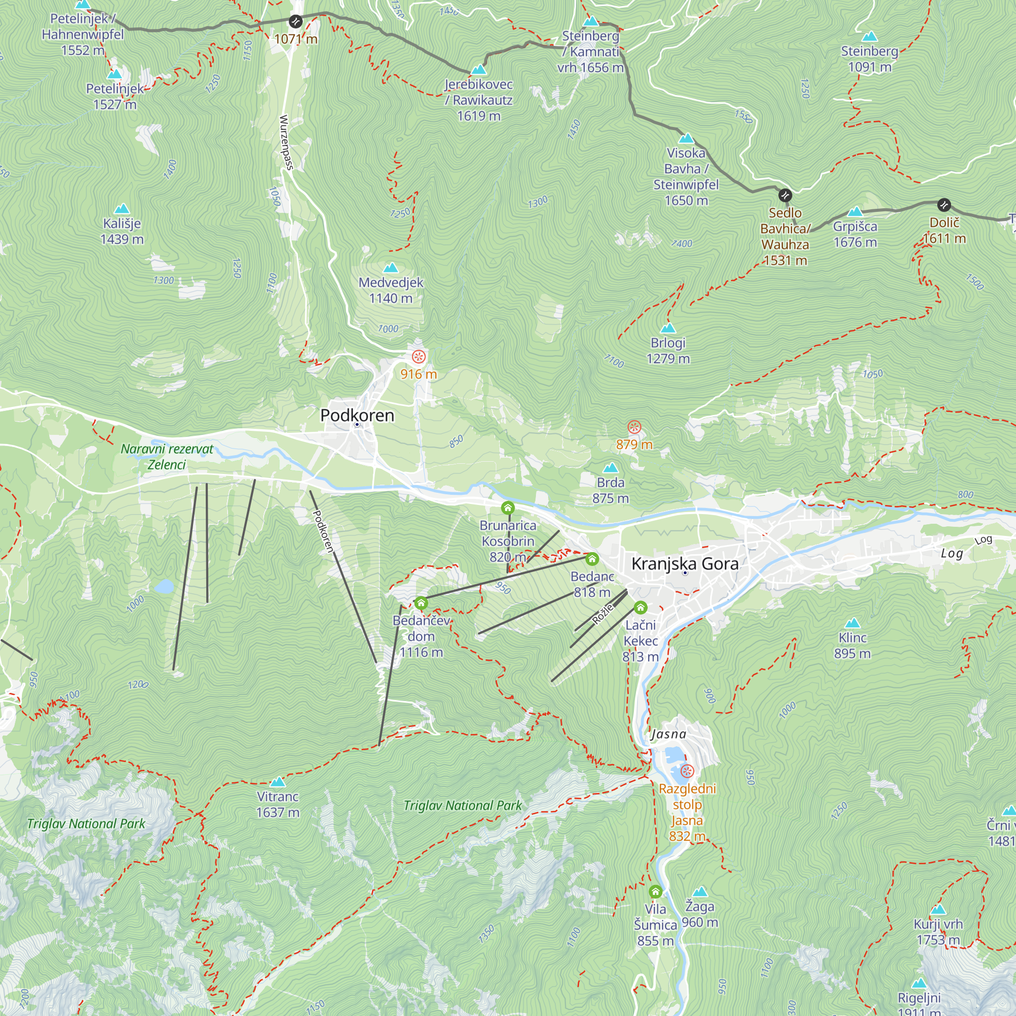 Brunarica Kosobrin map