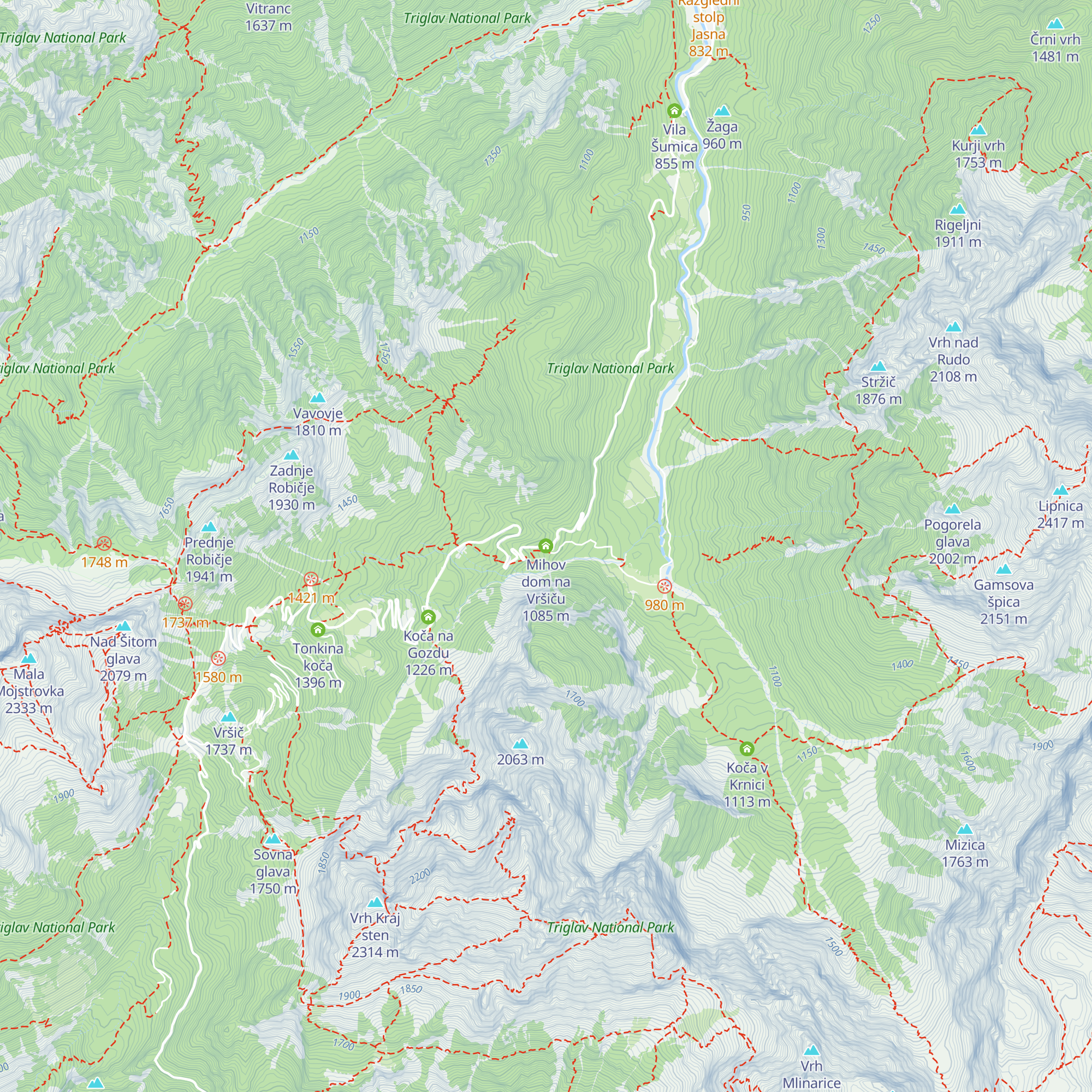 Mihov dom na Vršiču map