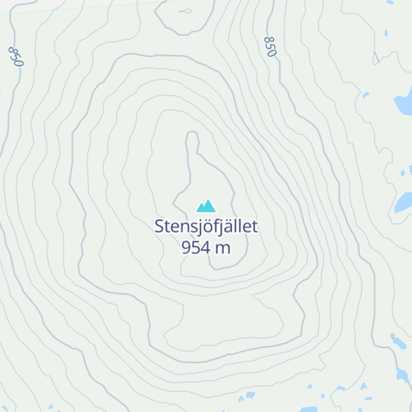 Map of Stensjöfjället