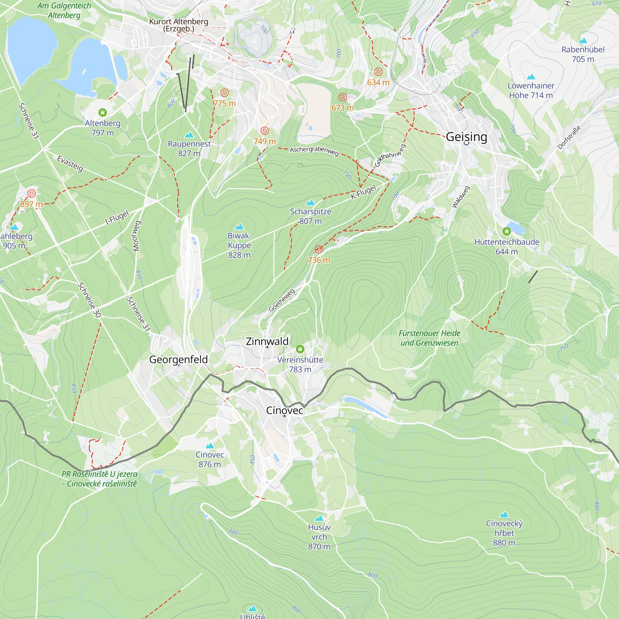JGH Zinnwald Jägerhütte map