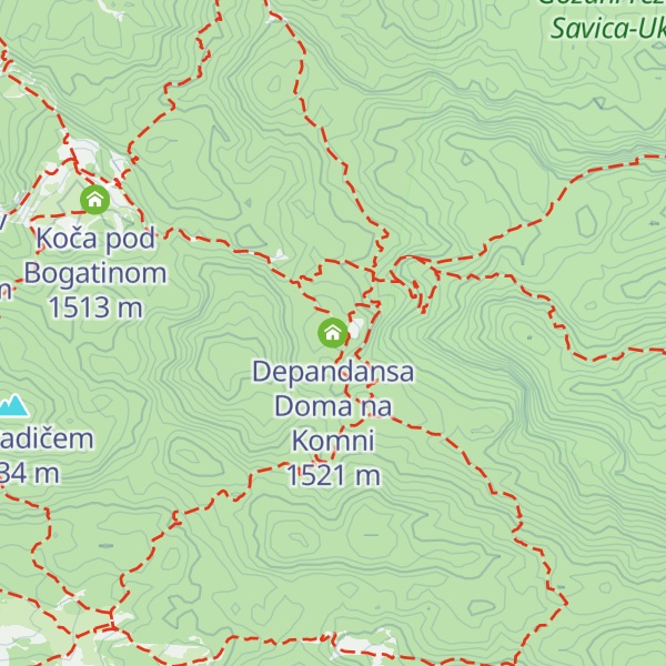 Map of Depandansa Doma na Komni