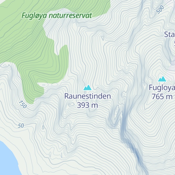 Map of Raunestinden