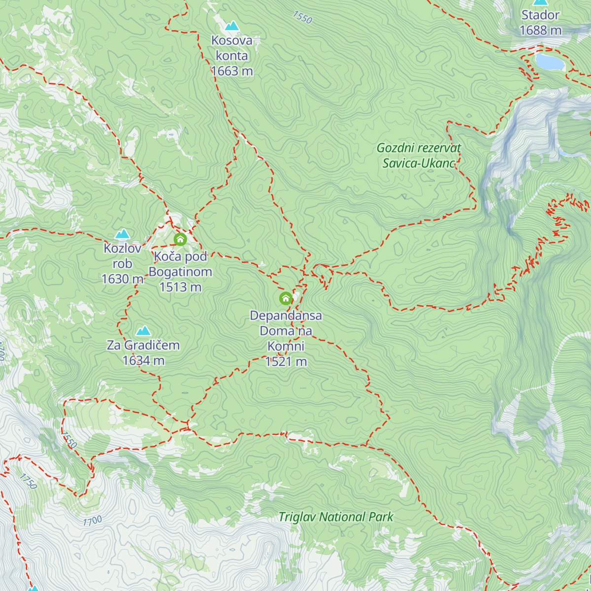 Dom na Komni map