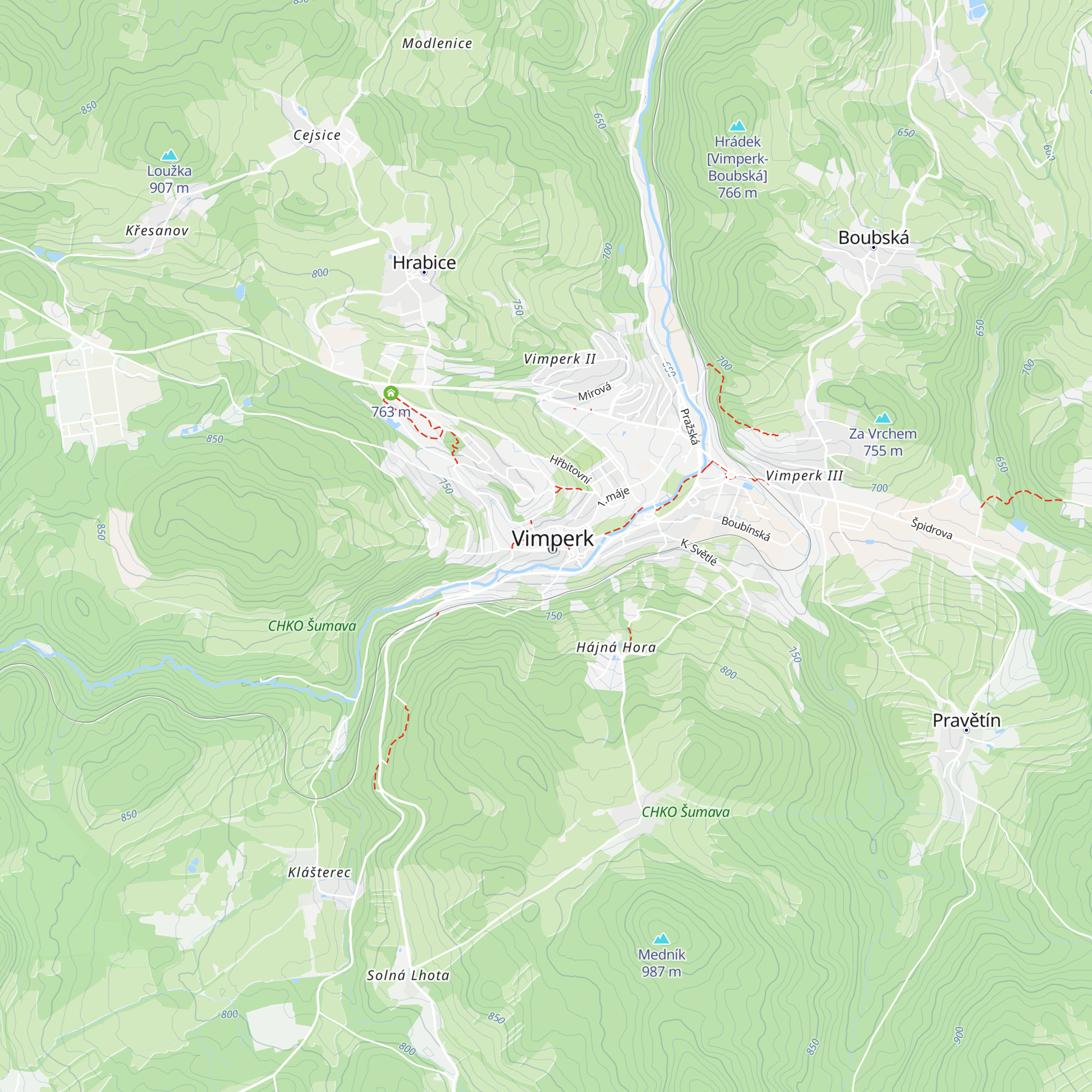 TURISTICKÉ INFORMAČNÍ STŘEDISKO VIMPERK map