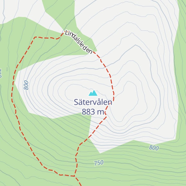 Map of Sätervålen