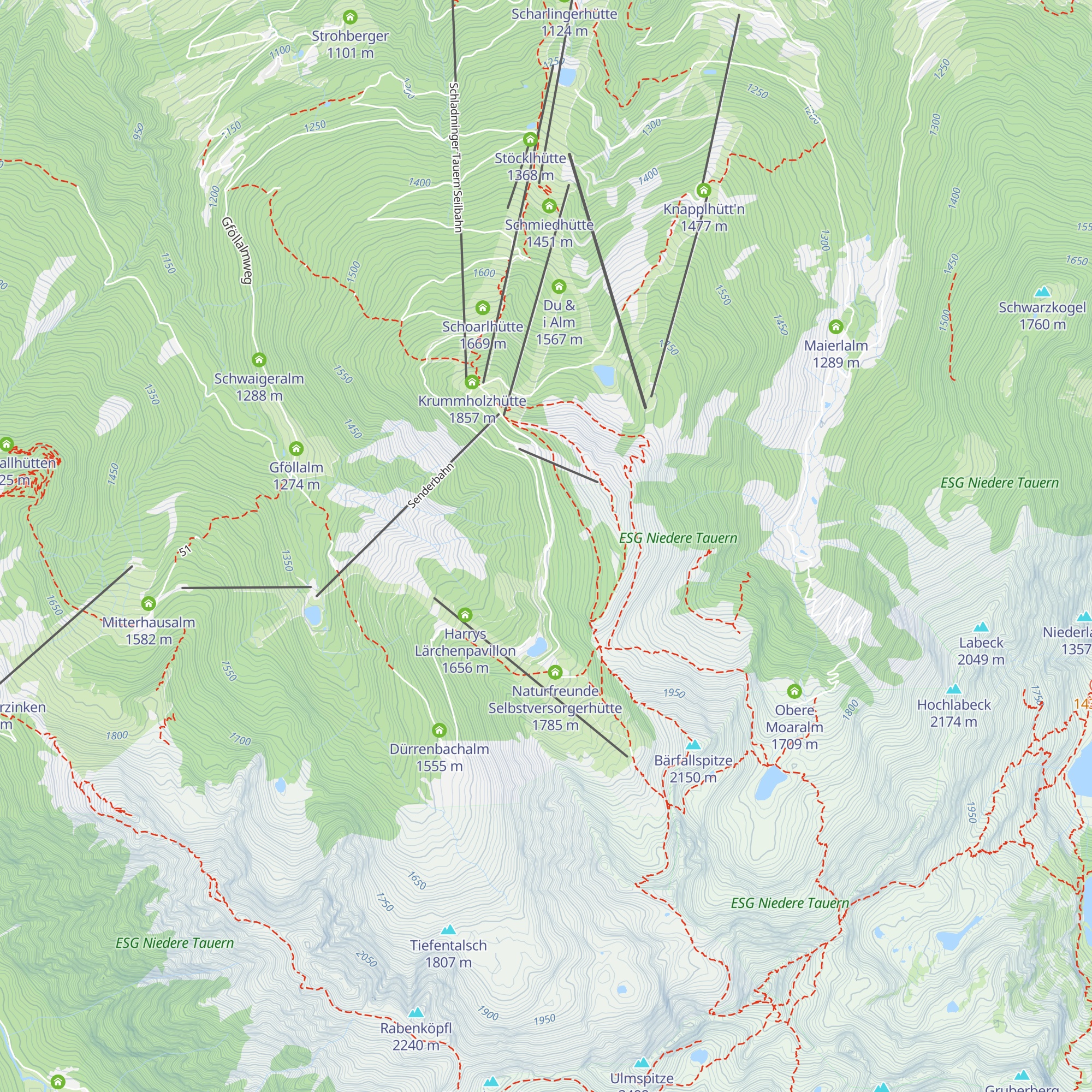 Harrys Alm map