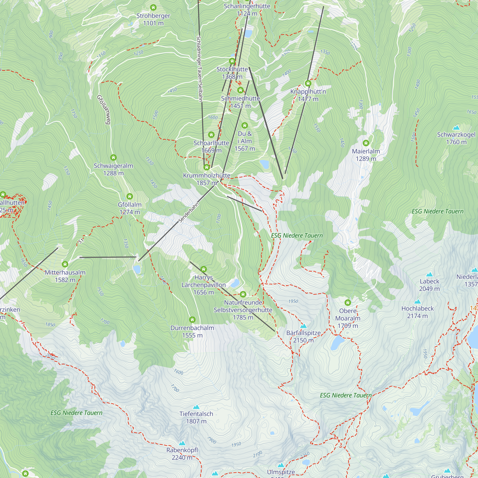Harrys Alm map