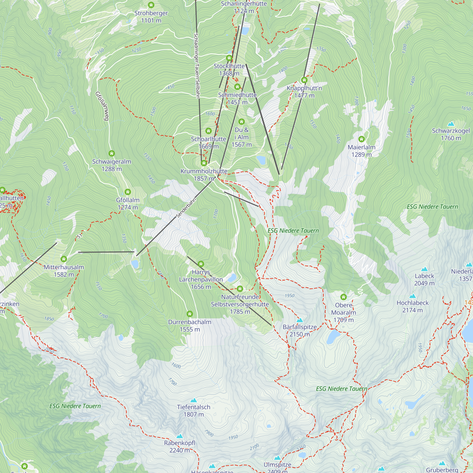 Willi's Berghoamat map