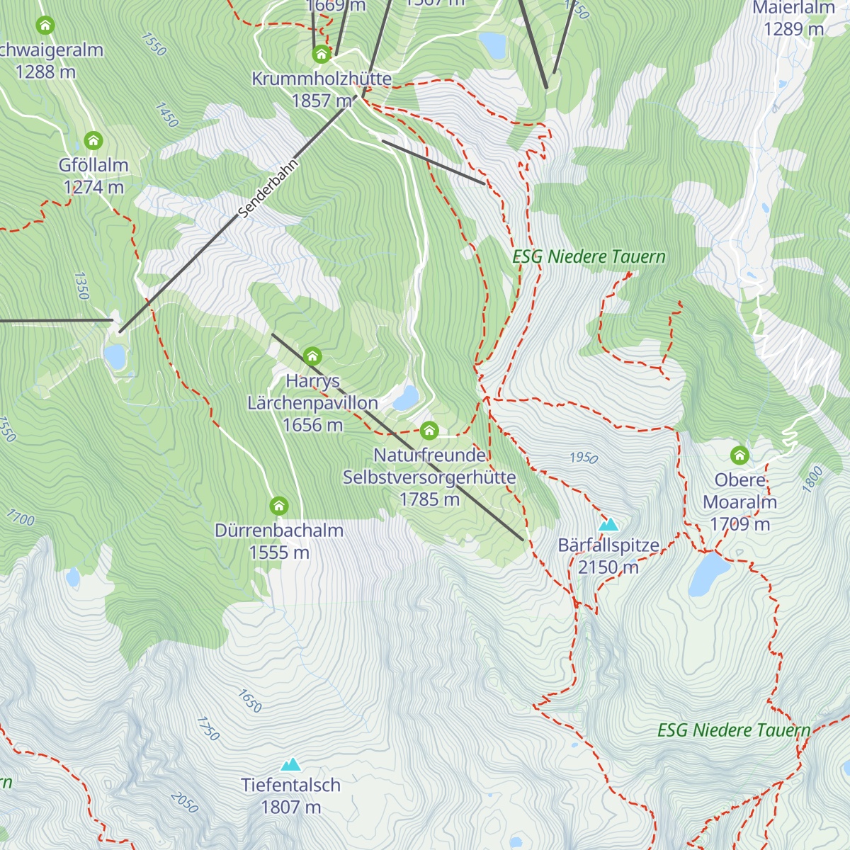 Naturfreundeschutzhaus Kaiblingalm map