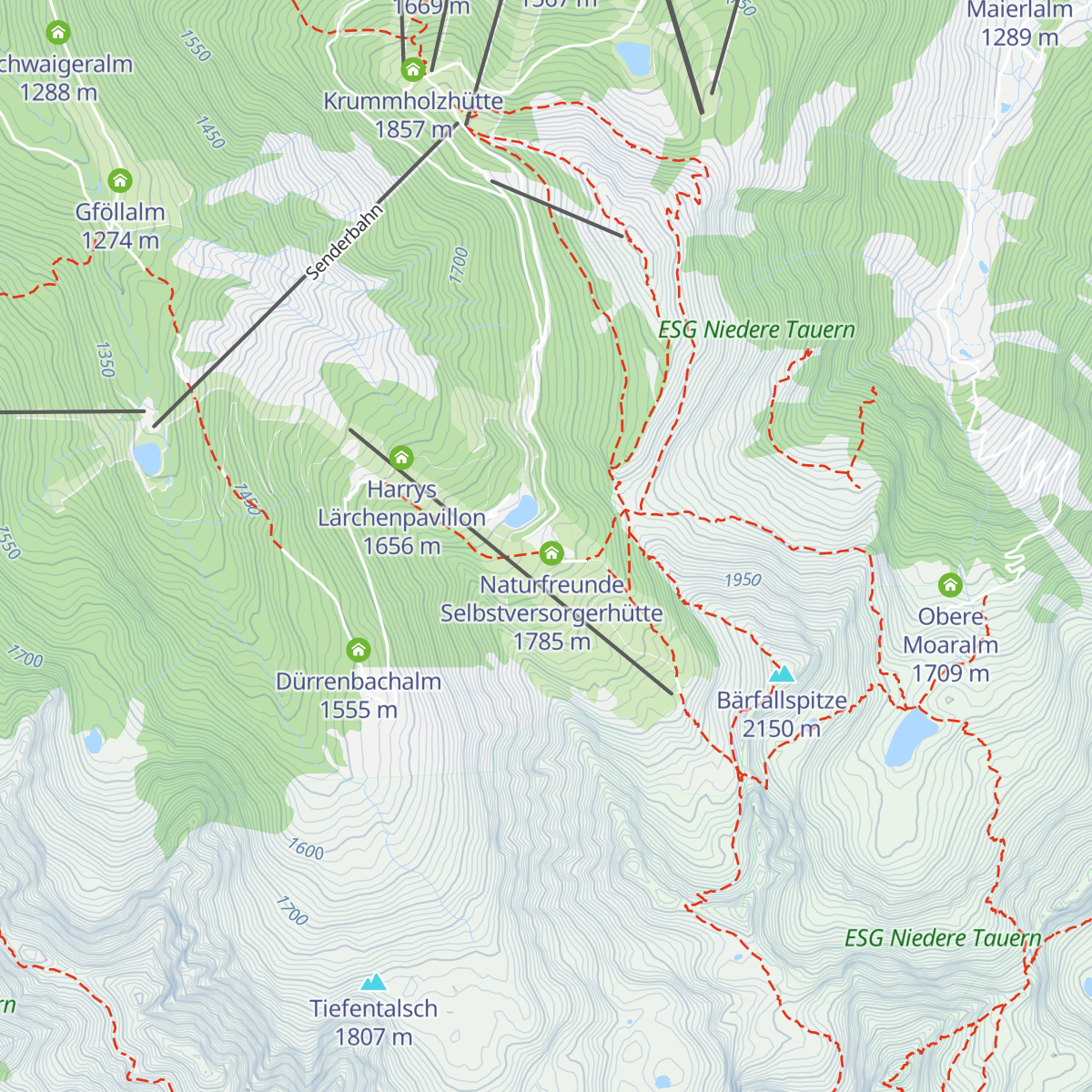 Naturfreundeschutzhaus Kaiblingalm map