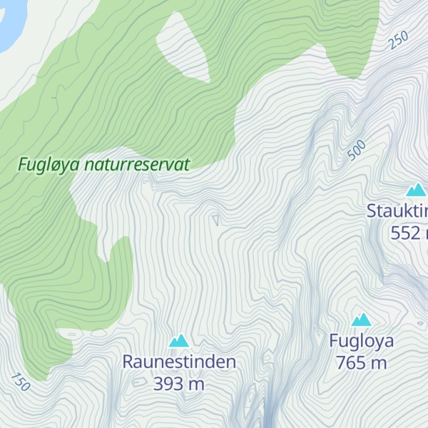 Map of Hullurtinden