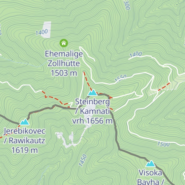 Map of Steinberg / Kamnati vrh