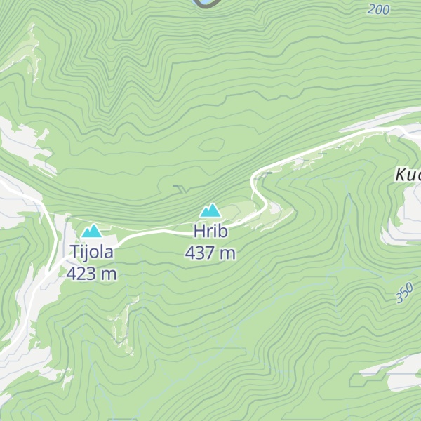 Map of Hrib