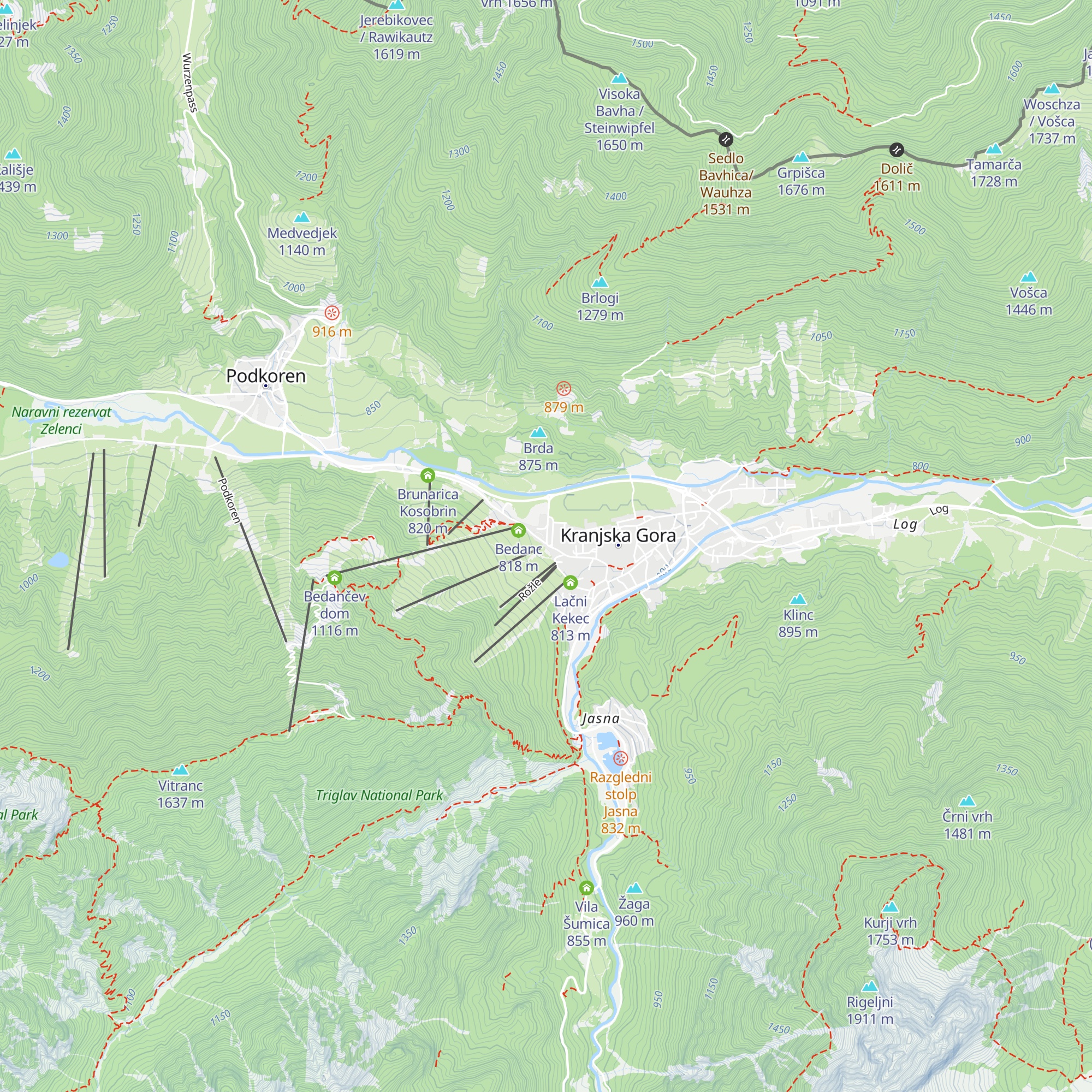 Oštarija Kranjska Gora map