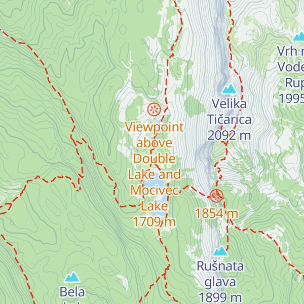 Map of Koča pri Triglavskih jezerih