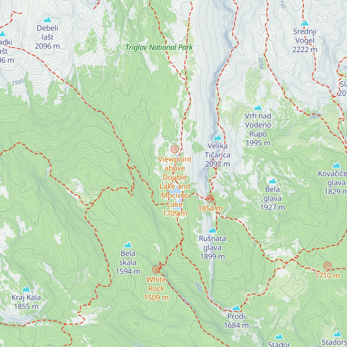 Koča pri Triglavskih jezerih map