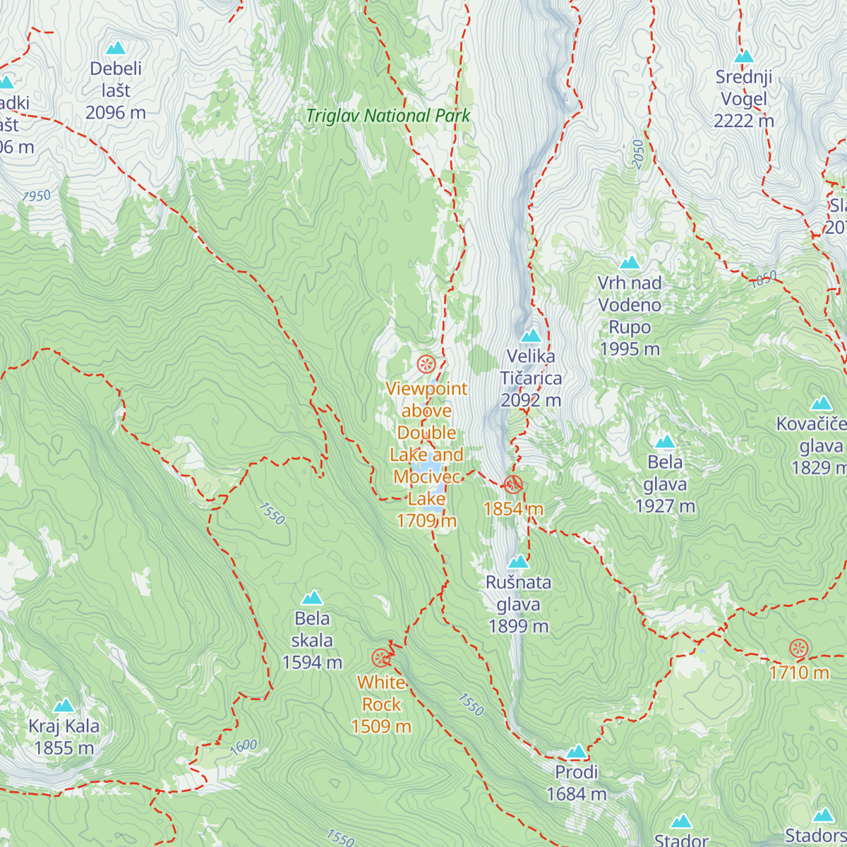 Koča pri Triglavskih jezerih map