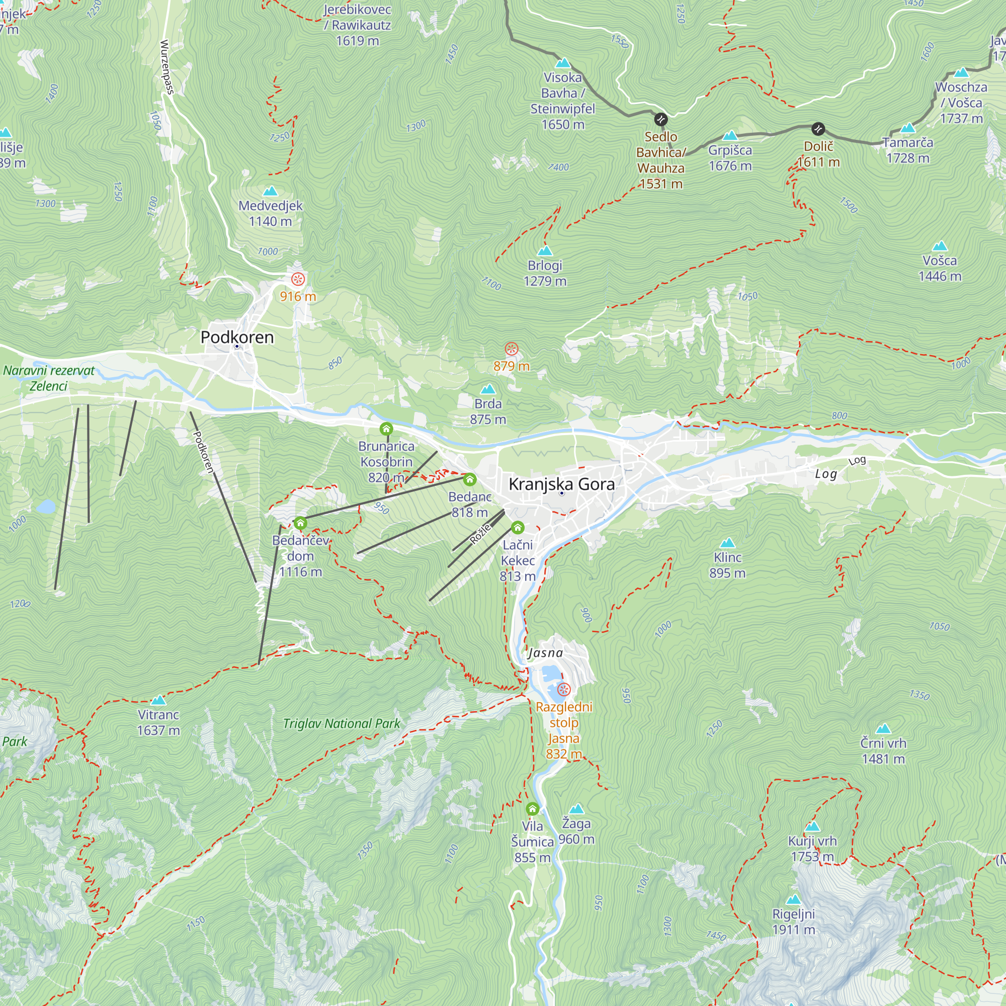 Razigrana Mojca map