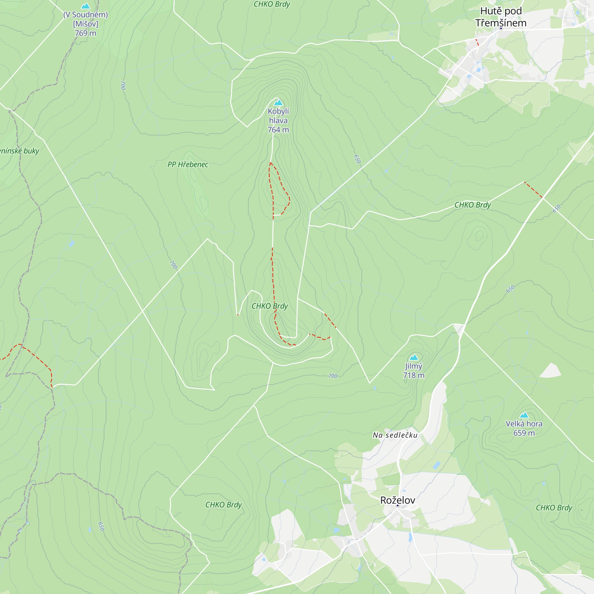 Třemšínská kaple map