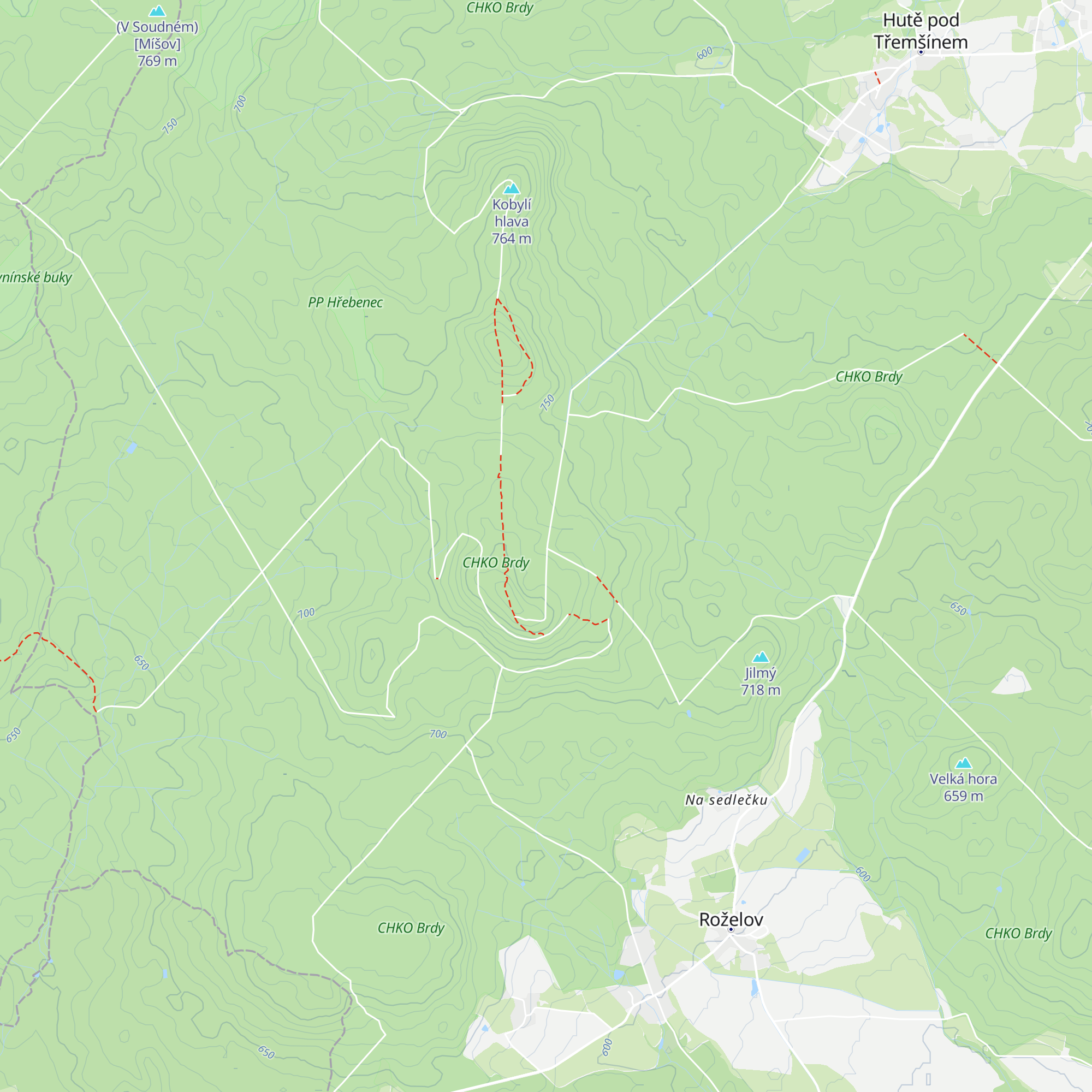 Třemšínská kaple map