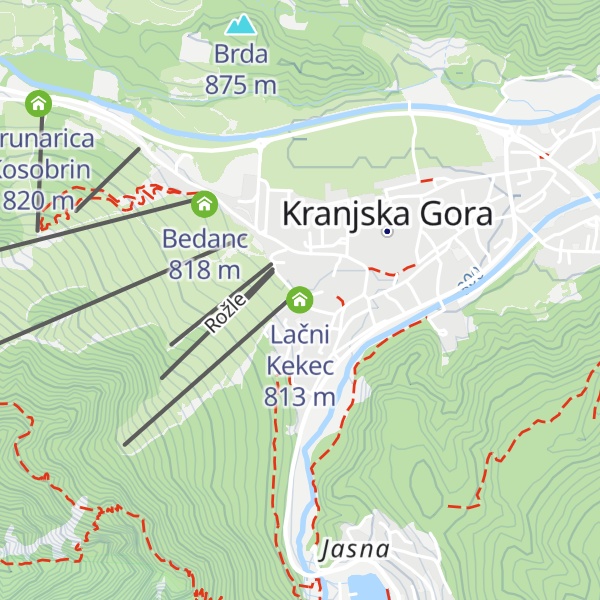 Map of Lačni Kekec
