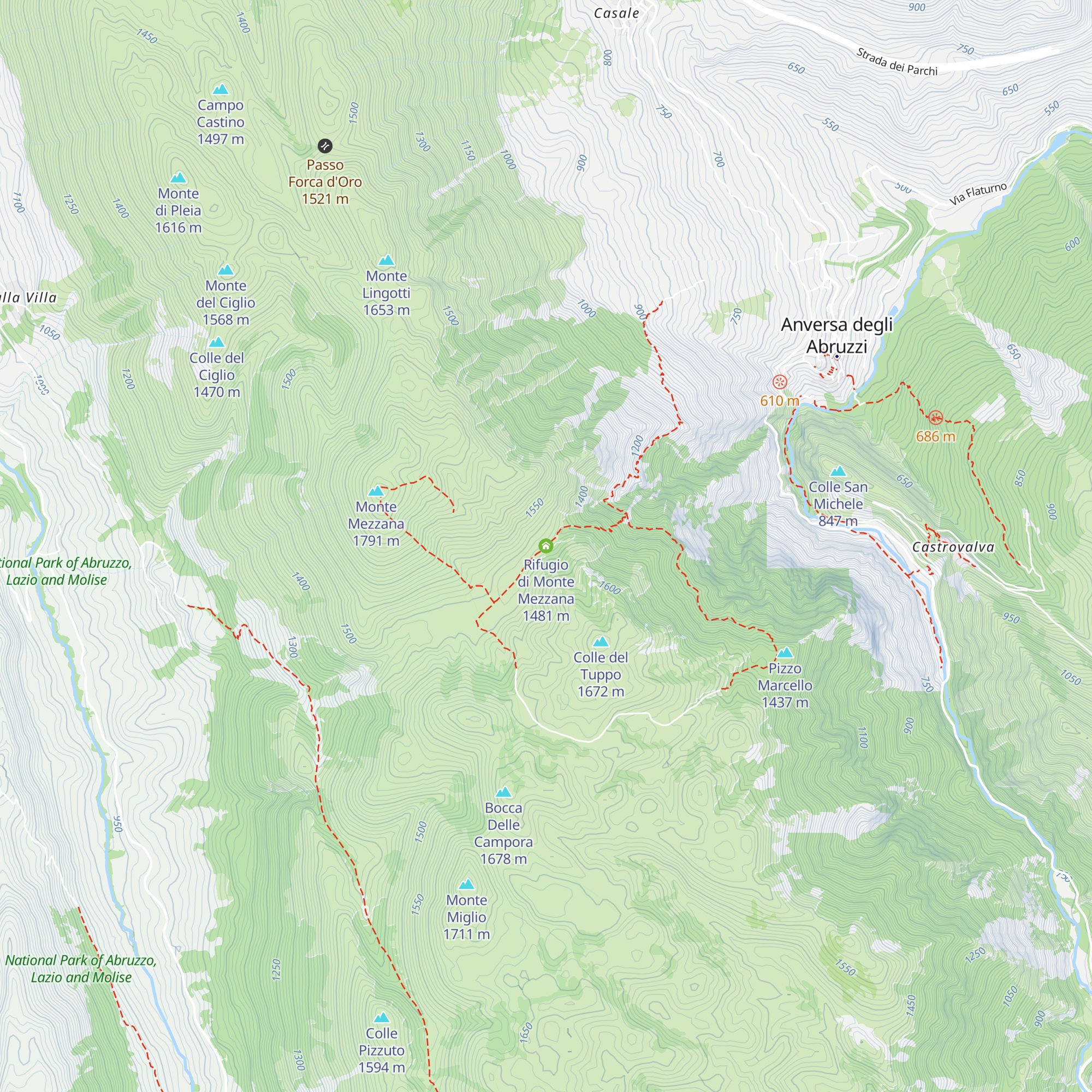 Rifugio di Monte Mezzana map