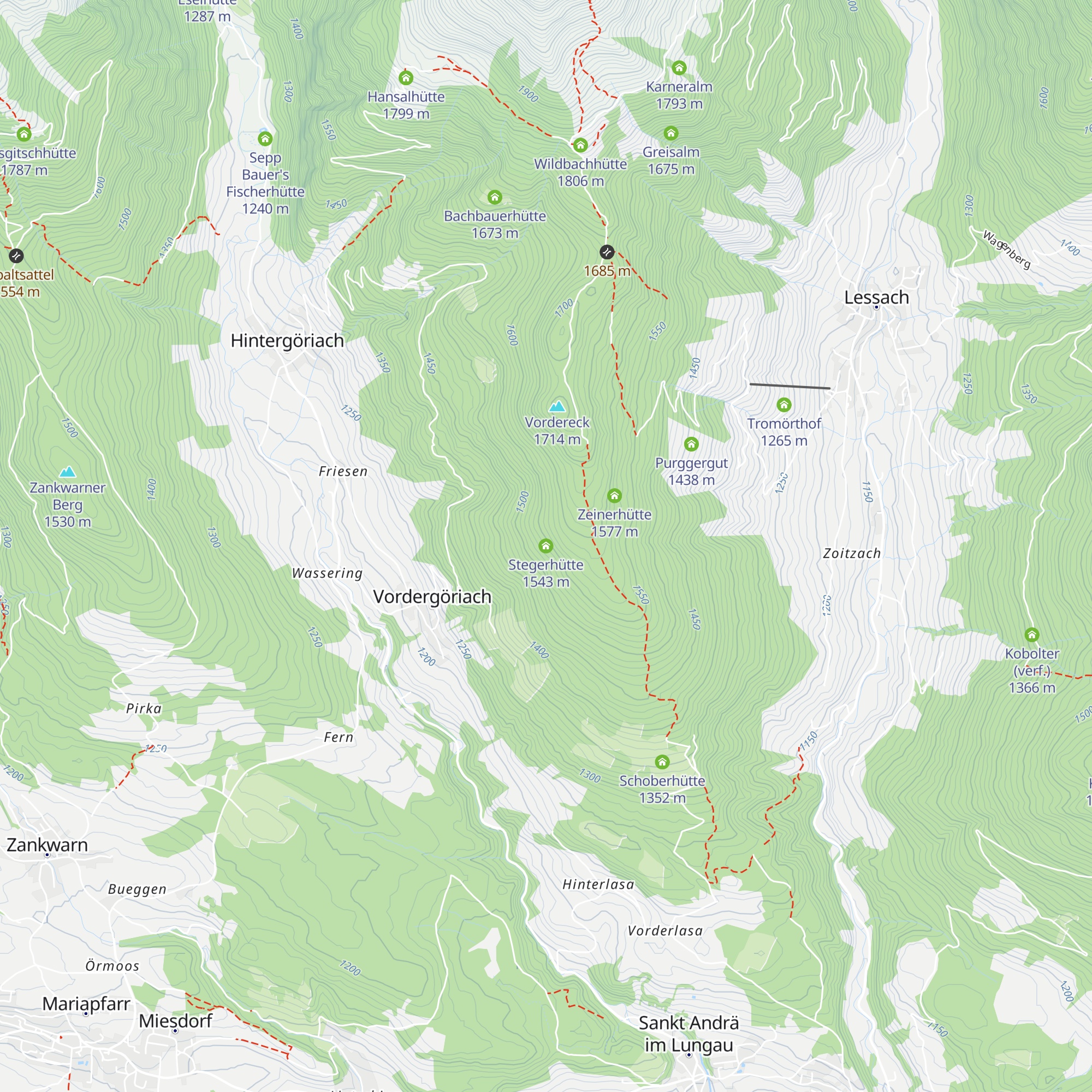 Stegerhütte map