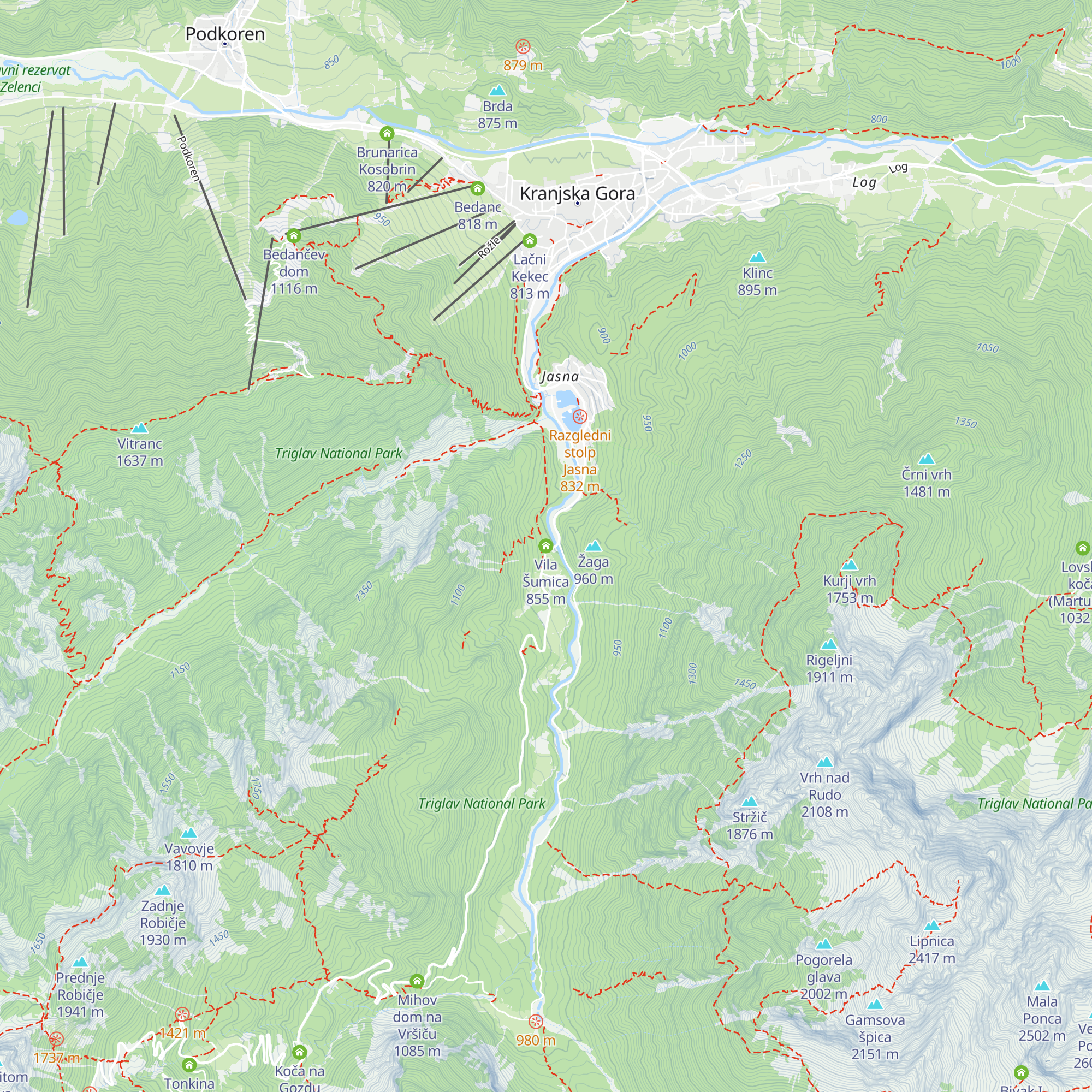 Vila Šumica map