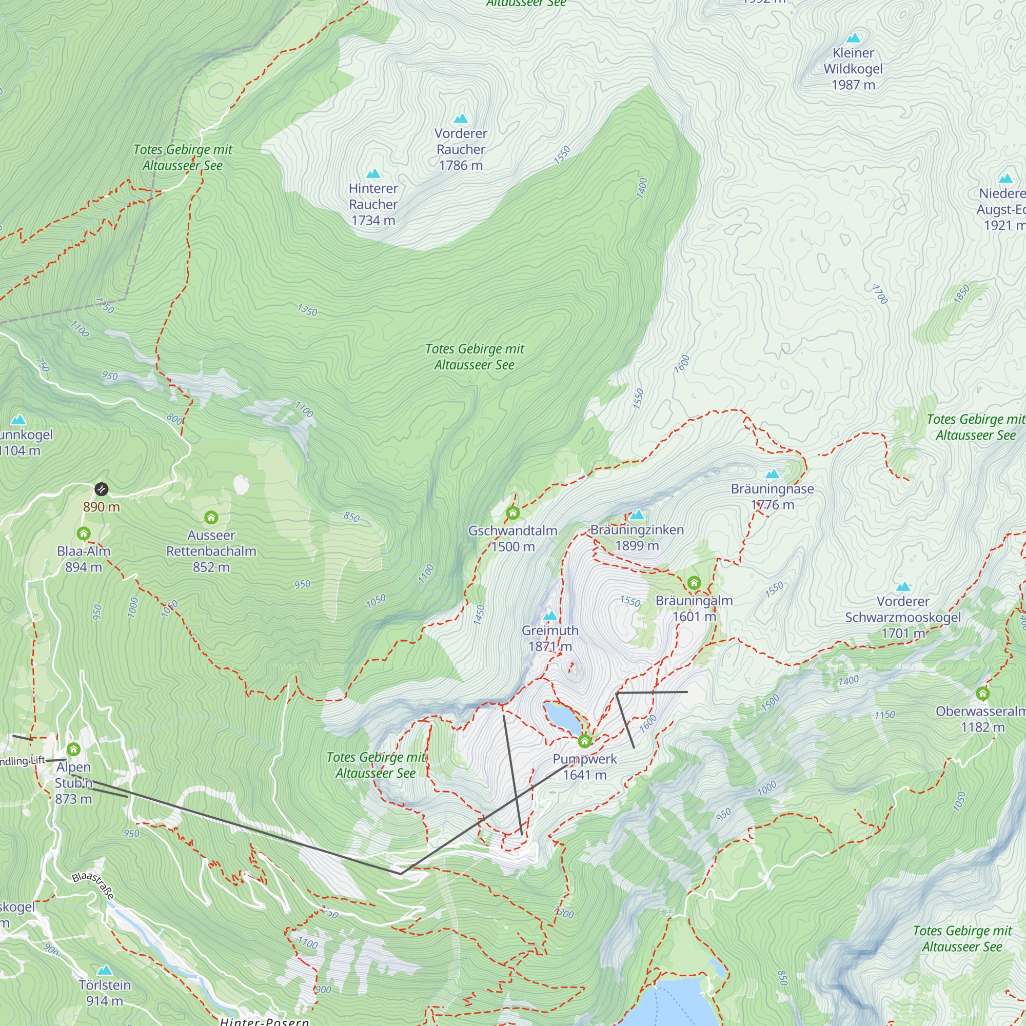 Gschwandtalm map