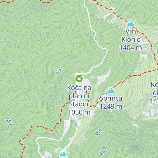 Map of Počitniška hiša Stador